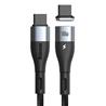 Baseus Zinc - Câble de Données de Charge Rapide Magnétique de Type-C vers Type-C 100W, 1.5m, Noir