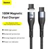 Baseus Zinc - Câble de Données de Charge Rapide Magnétique de Type-C vers Type-C 100W, 1.5m, Noir