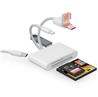 Lecteur de cartes SD/TF/CF 5 en 1 iCan TC173 avec interface Lightning/USB-A/USB-C