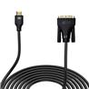 Câble iCAN HDMI vers DVI (DVI-D) double liaison, mâle vers mâle, 1,8 m(Open Box)