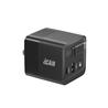 iCAN 65W 2-Port Portable GaN PD Charger with Type-C Retractable Cable