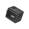 iCAN 65W 2-Port Portable GaN PD Charger with Type-C Retractable Cable