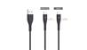 Câble USB de type C iCAN de 4 pieds, avec capteur et lumière DEL, noir