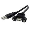 STARTECH Panel Mount USB Cable A to A - F/M