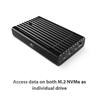 Vantec NexStar SX, Dual Bay M.2 NVMe To USB 3.2 Gen2x1, Clone Function(Open Box)
