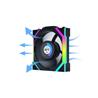 LIAN LI UNI FAN SL WIRELESS RGB LCD Couleur noire inversée Pack unique 12 cm Pack ventilateur sans contrôleur (lame inversée)